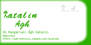 katalin agh business card